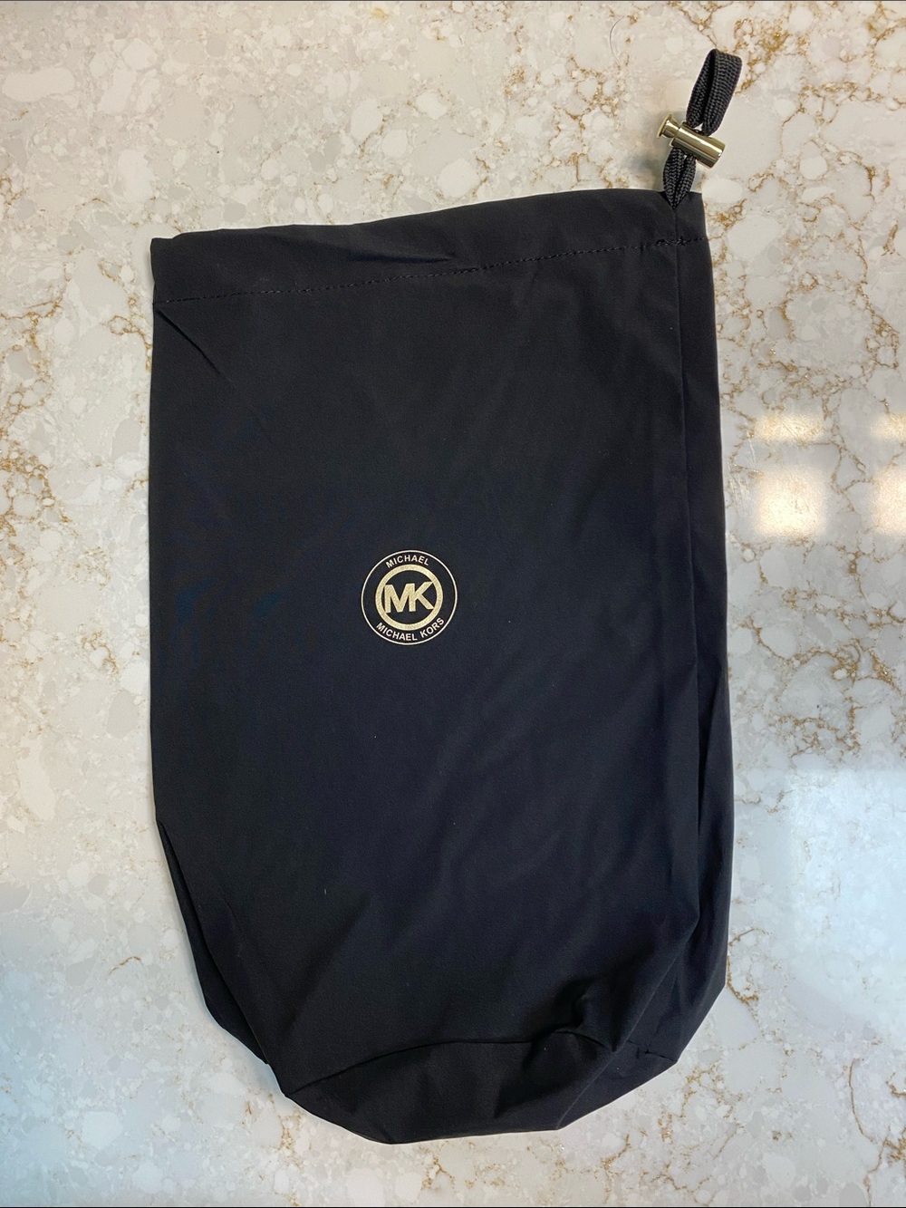 Michael Kors Black Dust Bag with Gold MK Emblem